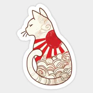 Sunset Spirit cat Sticker